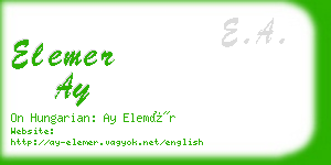 elemer ay business card